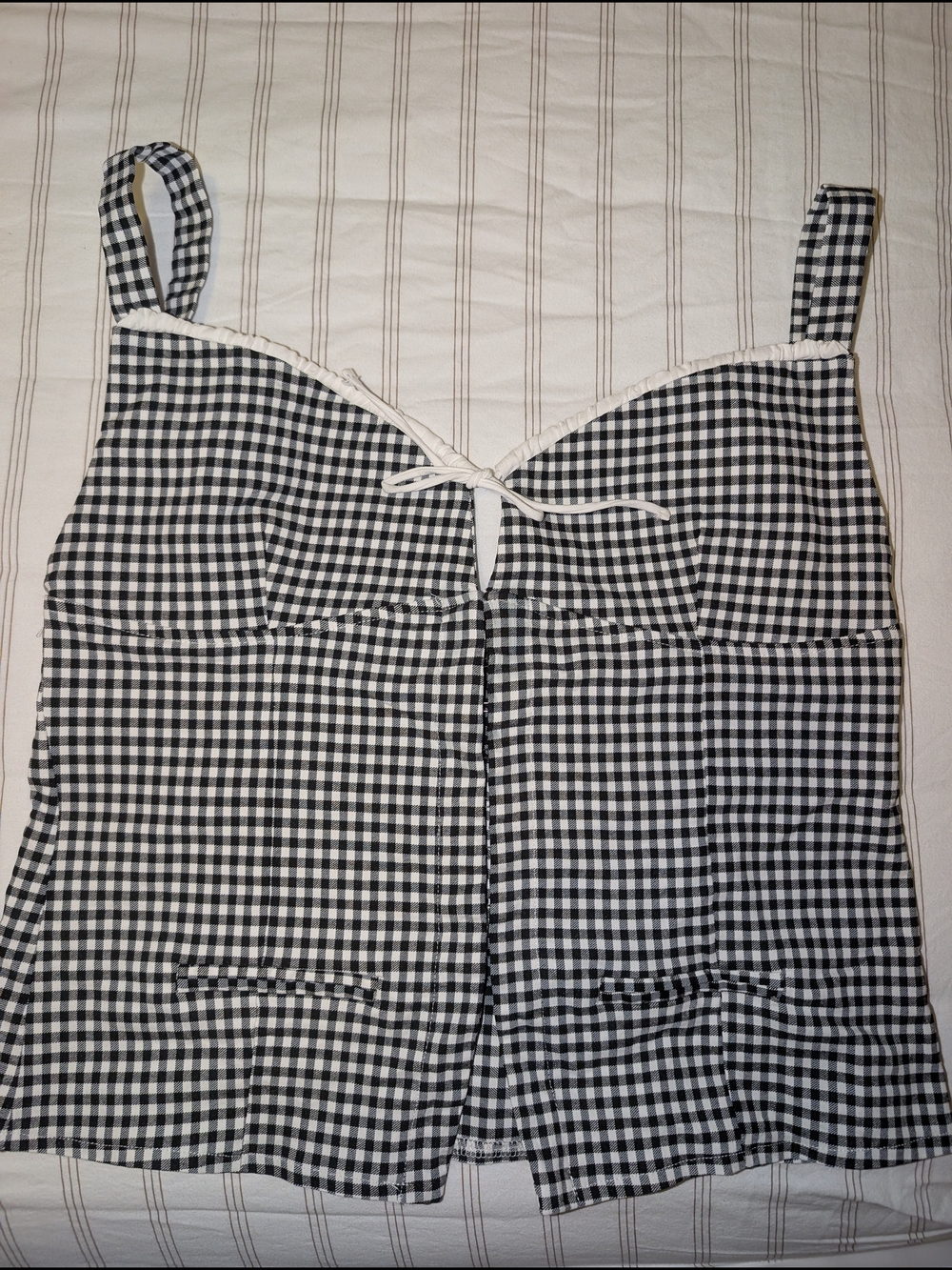 Forever 21 Black and White Gingham Cami Top